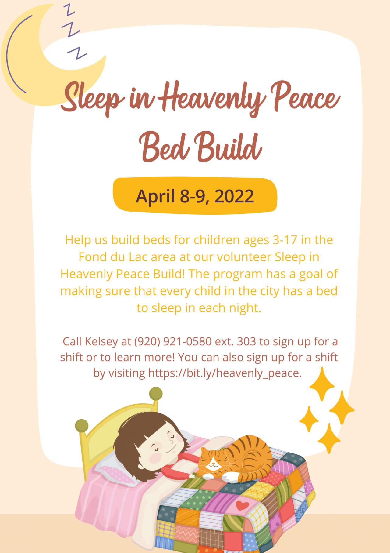 Sleep in Heavenly Peace Bed Build Holy Family Catholic Church
