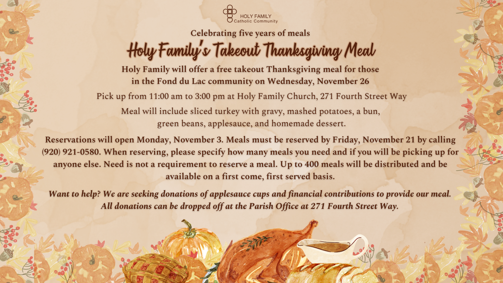 Thanksgiving flyer (Facebook Post) (Facebook Cover)