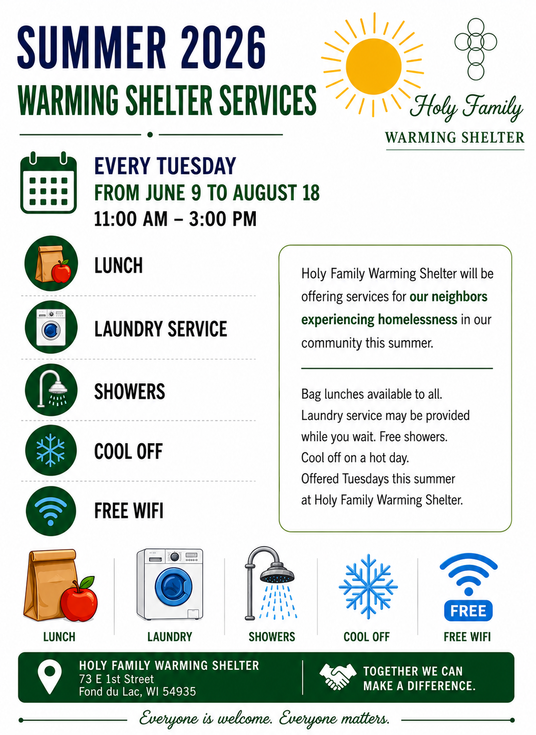Summer Warming Shelter Flyer